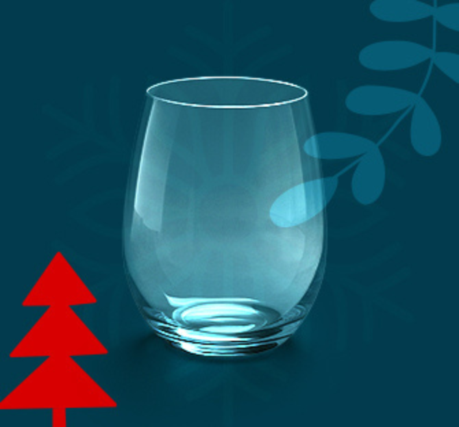 Verre à eau Noël