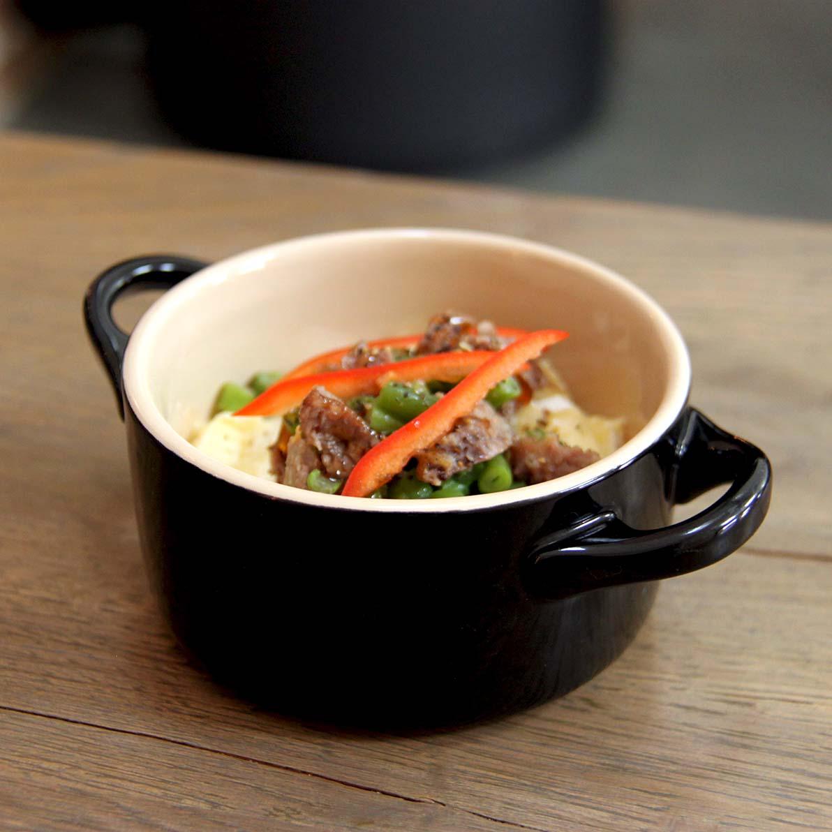 Cocotte de boeuf confit au lingot bons mayennais